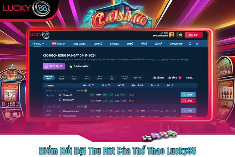 Điểm Nổi Bật Thu Hút Của Thể Thao Lucky88