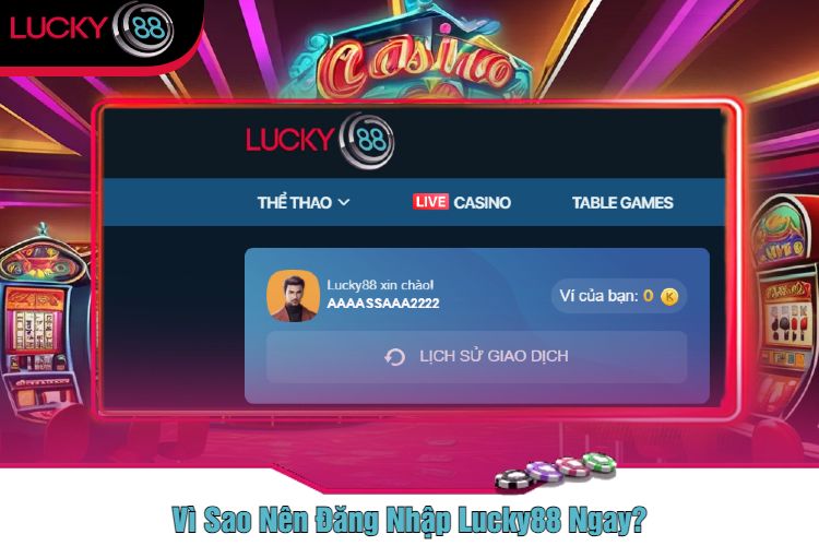 Vì Sao Nên Đăng Nhập Lucky88 Ngay